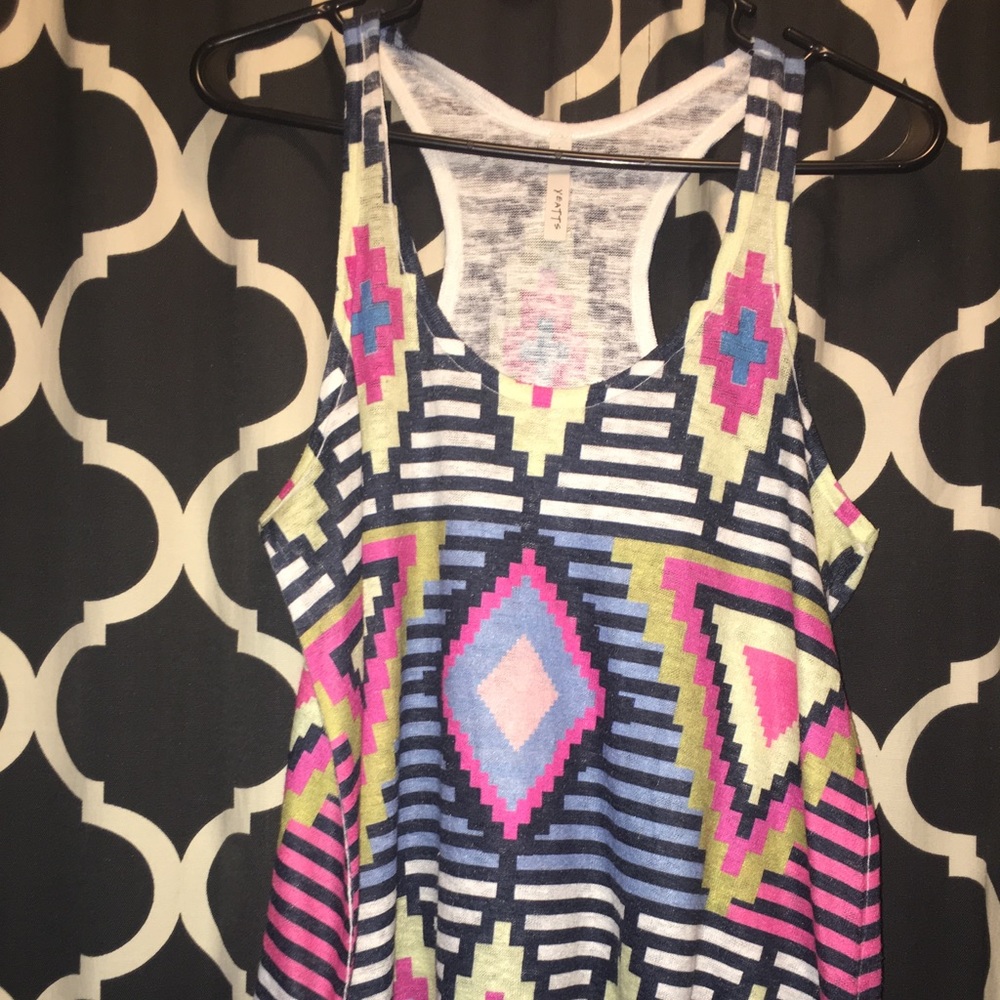 Aztec racer back flowy tank